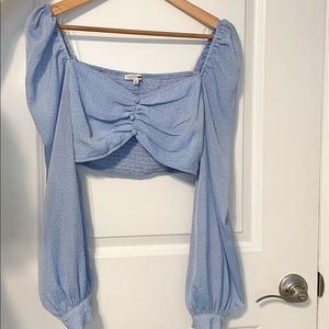 Sky blue crop top